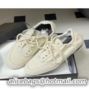 Good Product Prada Collapse Canvas Sneakers White 1E989N 60228077
