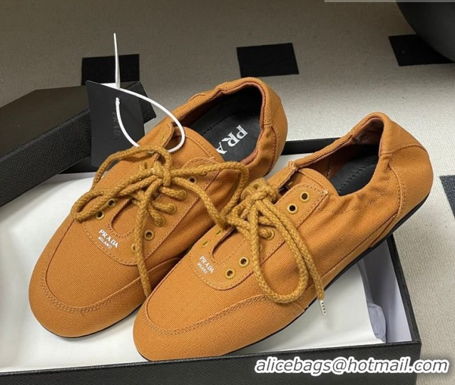 Low Cost Prada Collapse Canvas Sneakers Orange 1E989N 60228078