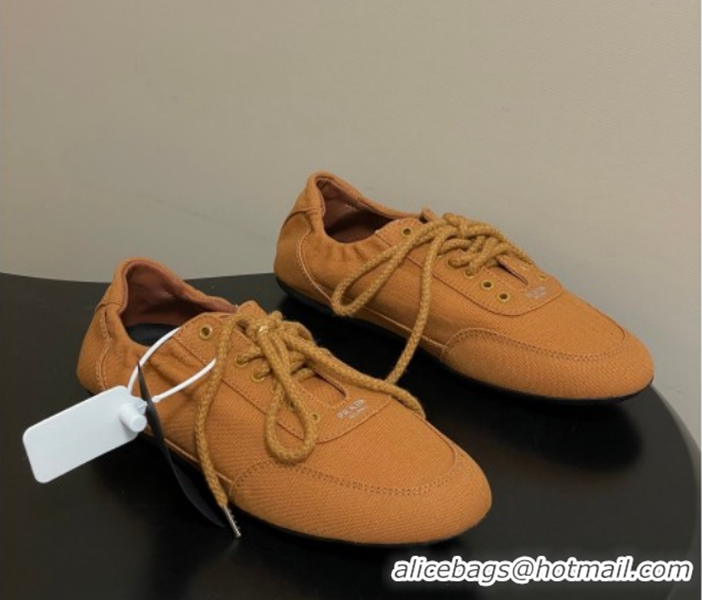 Low Cost Prada Collapse Canvas Sneakers Orange 1E989N 60228078