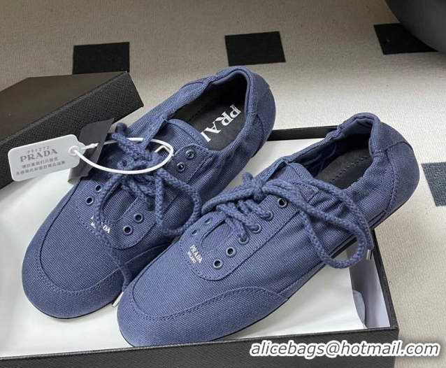 Best Product Prada Collapse Canvas Sneakers Blue 1E989N 60228079