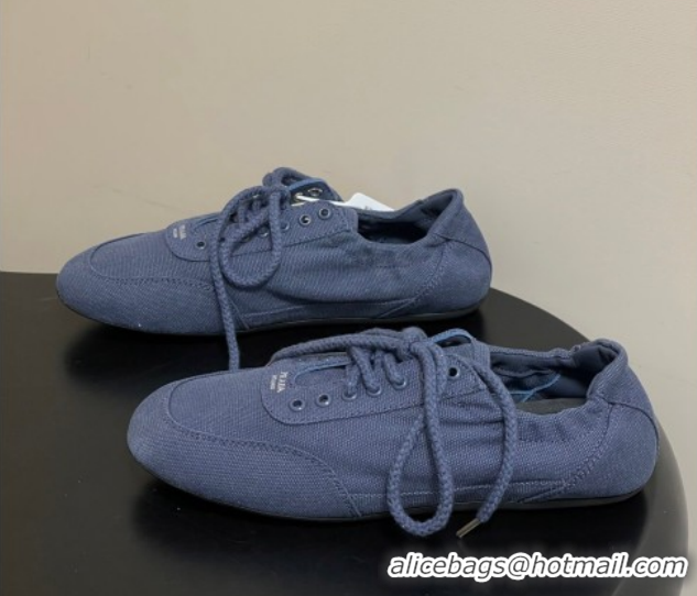 Best Product Prada Collapse Canvas Sneakers Blue 1E989N 60228079