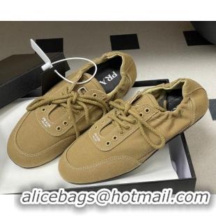 Good Quality Prada Collapse Canvas Sneakers Khaki 1E989N 60228080