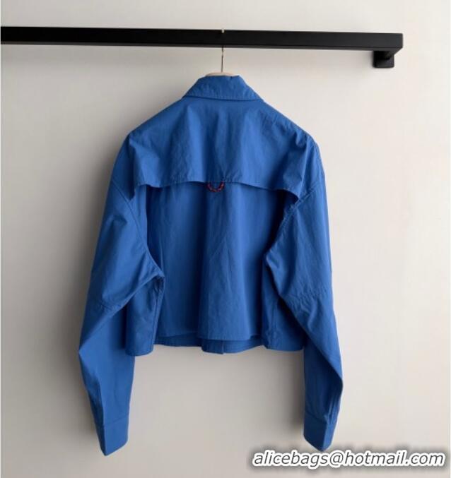 Inexpensive Miu Miu Cotton Jacket MM020603 Blue 2026