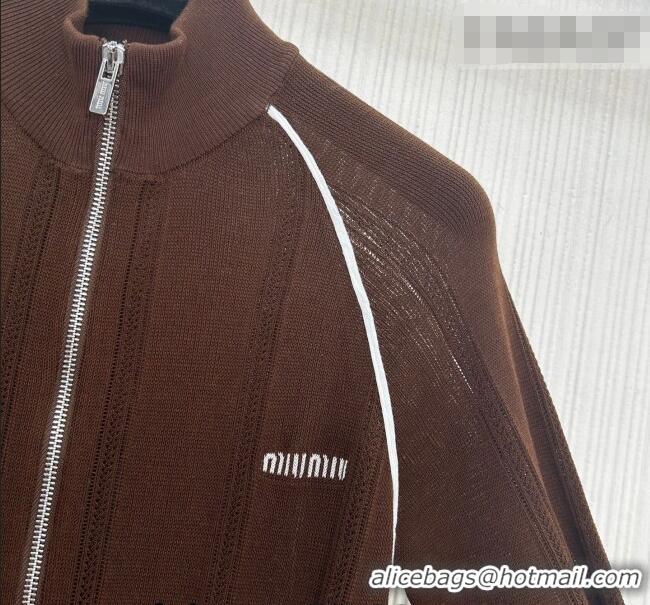Top Quality Miu Miu Knit Cardigan MM020605 Brown 2026