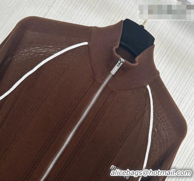 Top Quality Miu Miu Knit Cardigan MM020605 Brown 2026
