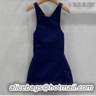 ​Big Discount Miu Miu Cotton Vest Dress MM020613 Navy Blue 2026