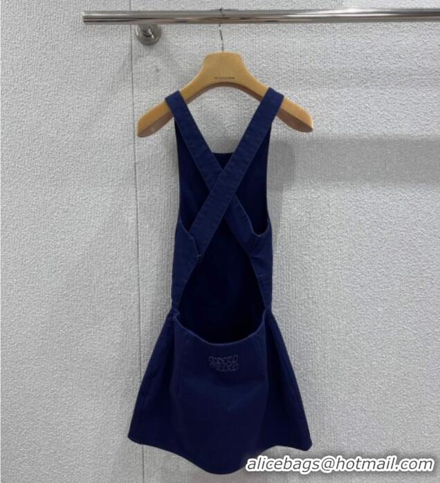 ​Big Discount Miu Miu Cotton Vest Dress MM020613 Navy Blue 2026