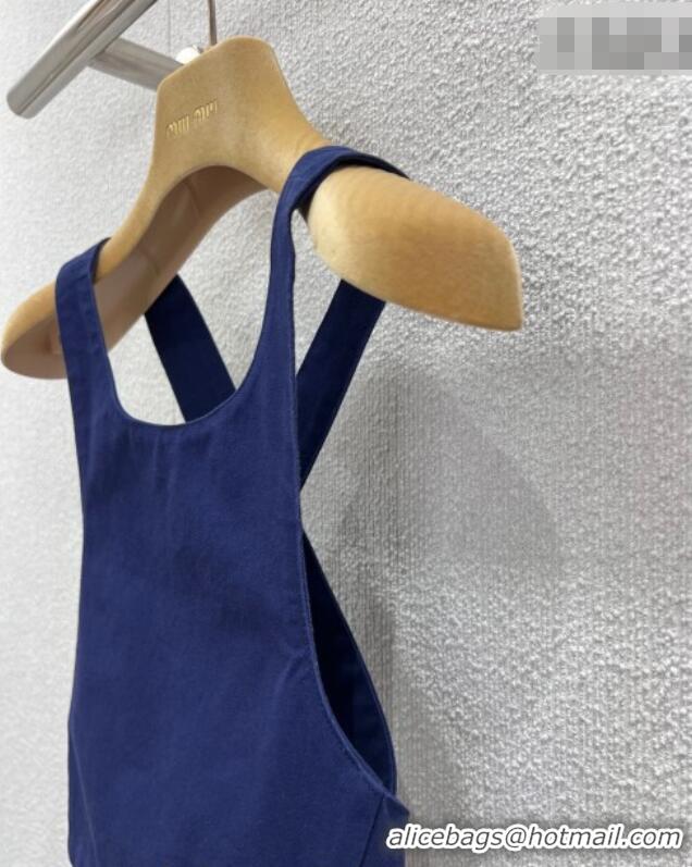 ​Big Discount Miu Miu Cotton Vest Dress MM020613 Navy Blue 2026