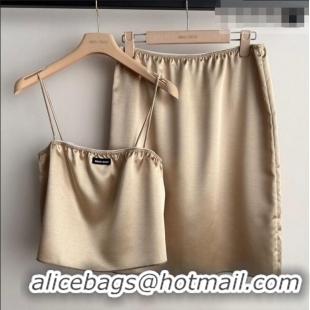 Unique Grade Miu Miu Vest and Skirt Set MM020614 Beige 2026