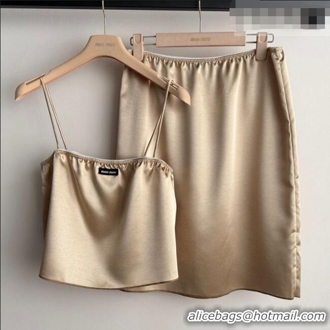Unique Grade Miu Miu Vest and Skirt Set MM020614 Beige 2026