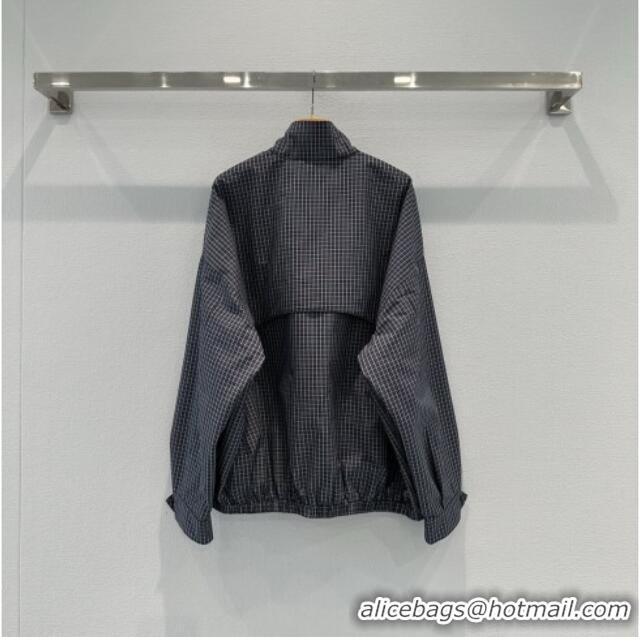 Luxury Cheap Miu Miu Plaid Jacket MM020601 Blue/Grey 2026