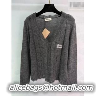 Good Taste Miu Miu Mohair and Wool Cardigan MM020607 Grey 2026