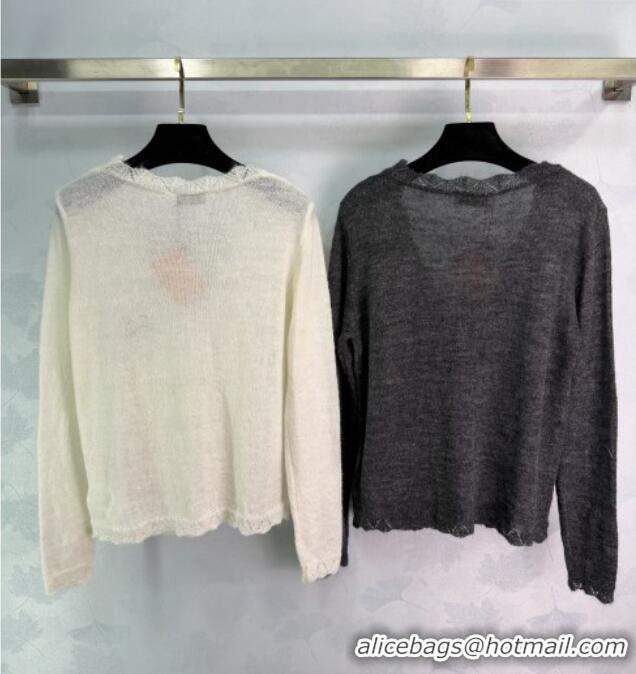 Good Taste Miu Miu Mohair and Wool Cardigan MM020607 Grey 2026