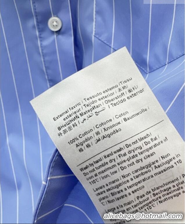 ​Top Grade Miu Miu Striped Cotton Shirt MM020608 Blue 2026