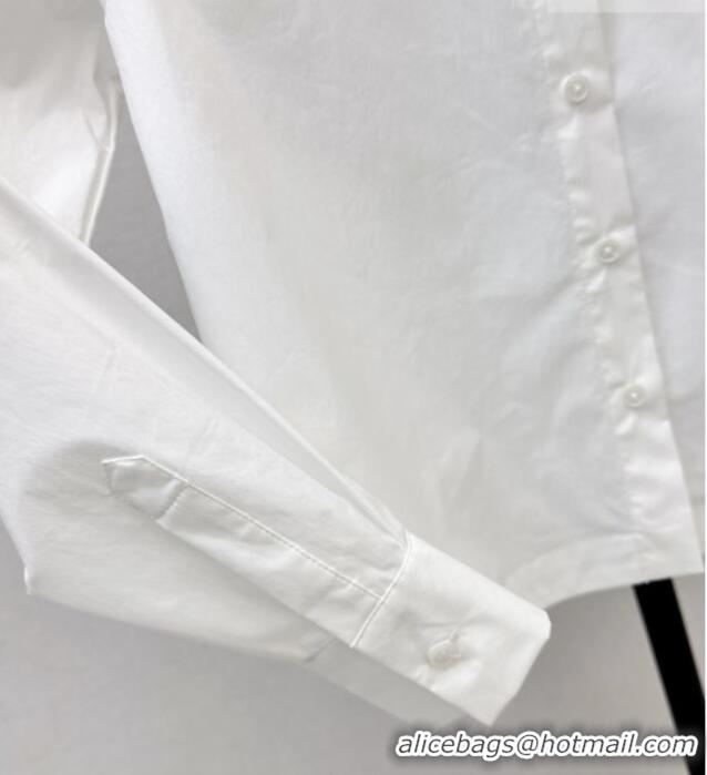 Luxury Cheap Miu Miu Cotton Shirt MM020608 White 2026