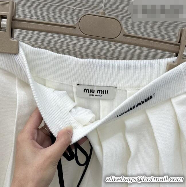Luxury Cheap Miu Miu Wool Shirt and Mini Shirt Set MM020609 White 2026