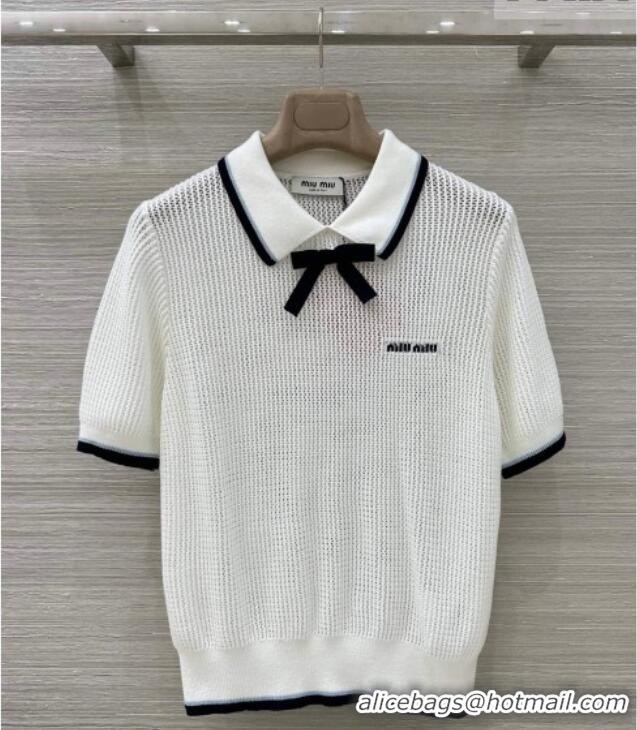 Luxury Cheap Miu Miu Wool Shirt and Mini Shirt Set MM020609 White 2026