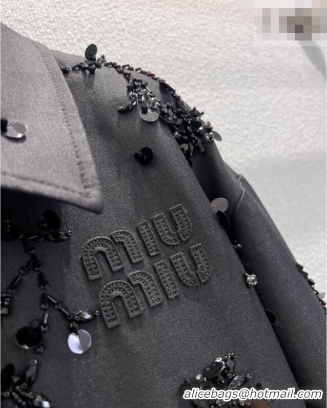Luxury Cheap Miu Miu Charm Jacket MM0222 Black 2026
