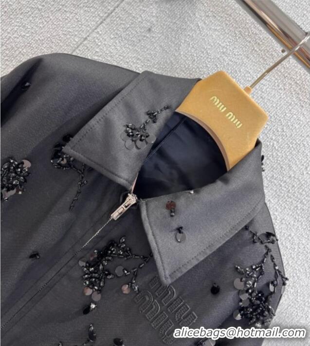 Luxury Cheap Miu Miu Charm Jacket MM0222 Black 2026