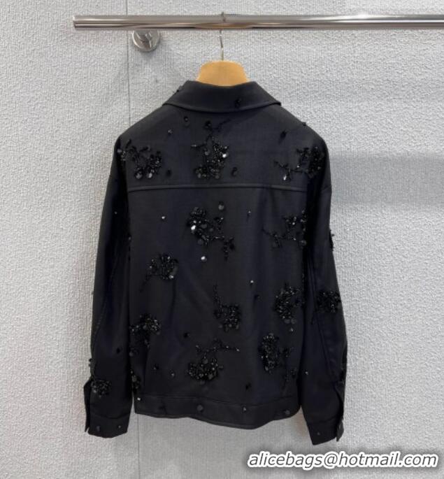 Luxury Cheap Miu Miu Charm Jacket MM0222 Black 2026