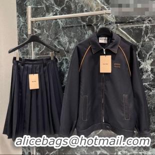 Best Price Miu Miu Jacket and Skirt Set MM020623 Black 2026
