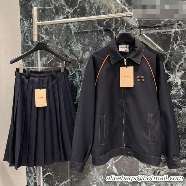 Best Price Miu Miu Jacket and Skirt Set MM020623 Black 2026