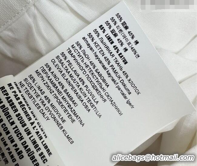 ​Famous Brand Miu Miu Linen Cotton Shirt and Skirt Set MM020618 White 2026