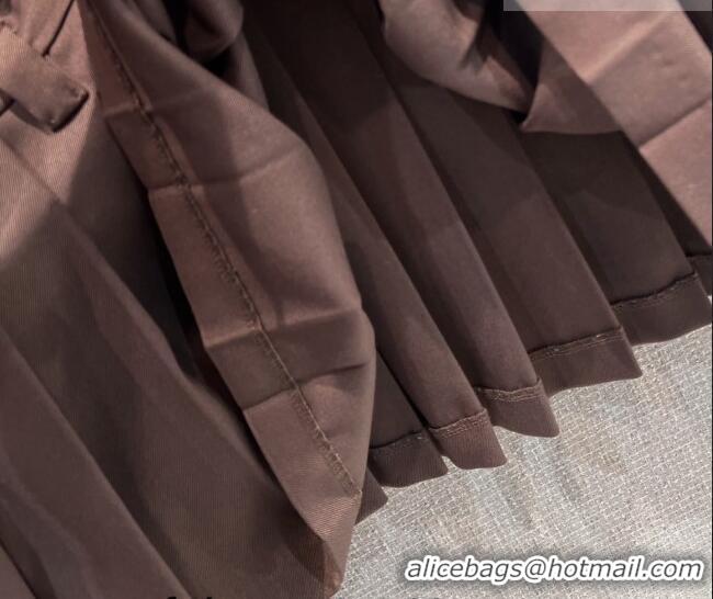 Luxury Discount Miu Miu Wool Dress MM020624 Brown 2026