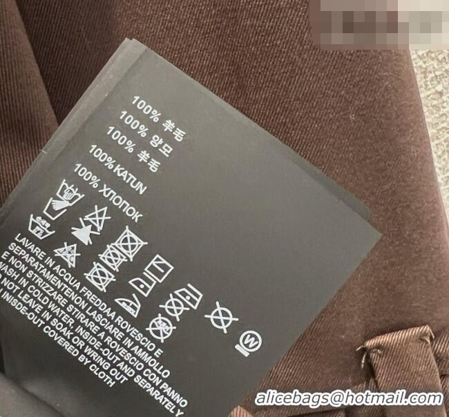 Luxury Discount Miu Miu Wool Dress MM020624 Brown 2026