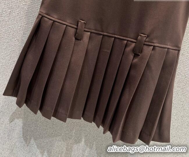 Luxury Discount Miu Miu Wool Dress MM020624 Brown 2026