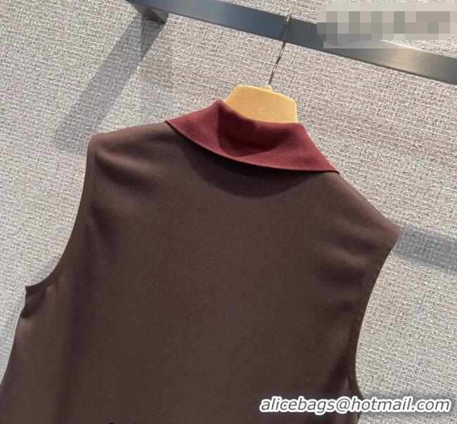 Luxury Discount Miu Miu Wool Dress MM020624 Brown 2026