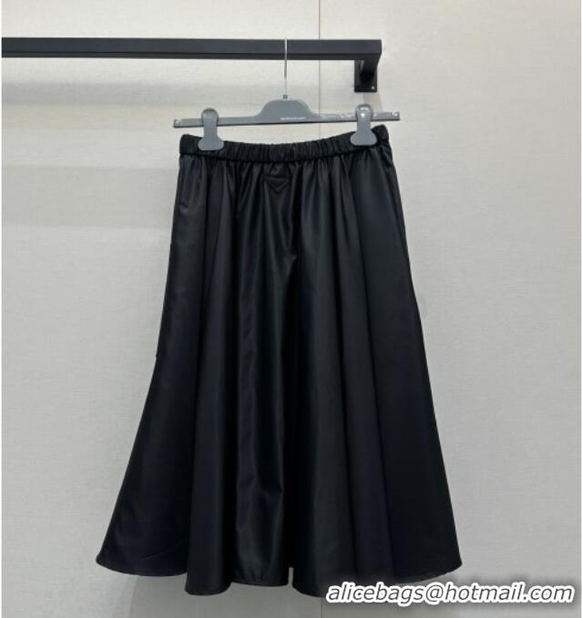 Famous Brand Prada Nylon Skirt PR011302 Black 2026