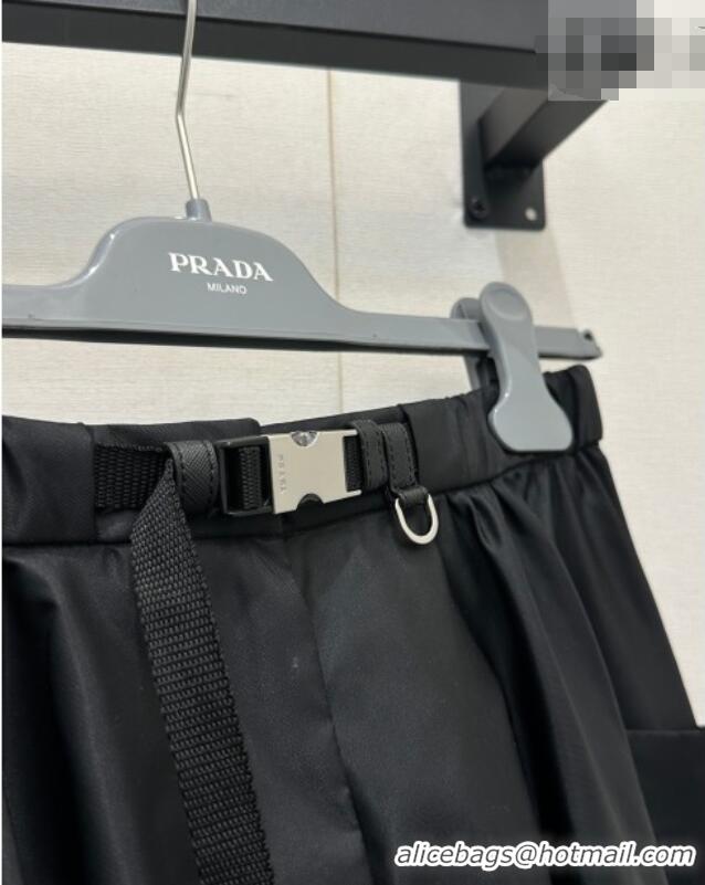 Famous Brand Prada Nylon Skirt PR011302 Black 2026