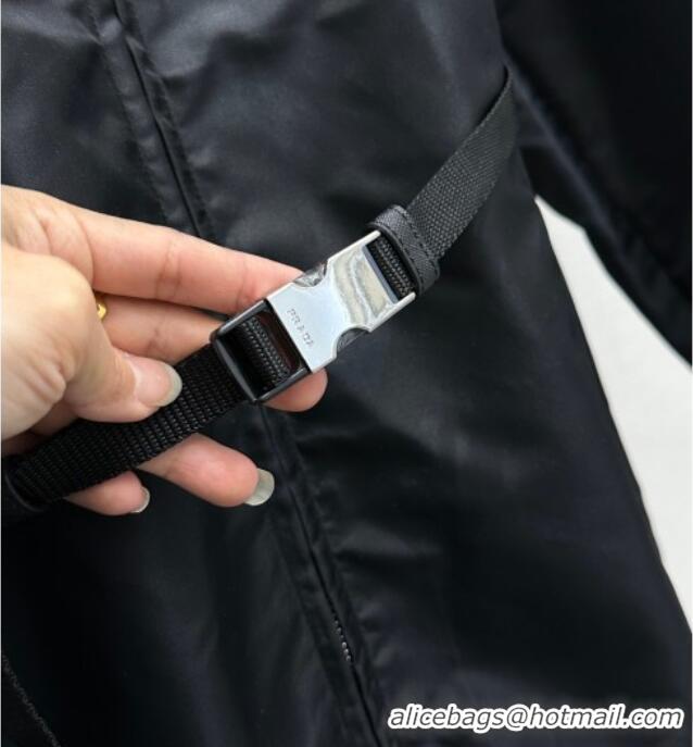 Low Cost Prada Nylon Coat PR020640 Black 2026