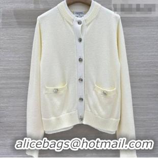 ​Luxury Cheap Chanel Cashmere Cardigan CH020601 White 2026