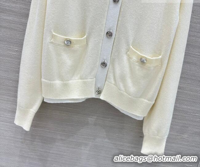 ​Luxury Cheap Chanel Cashmere Cardigan CH020601 White 2026