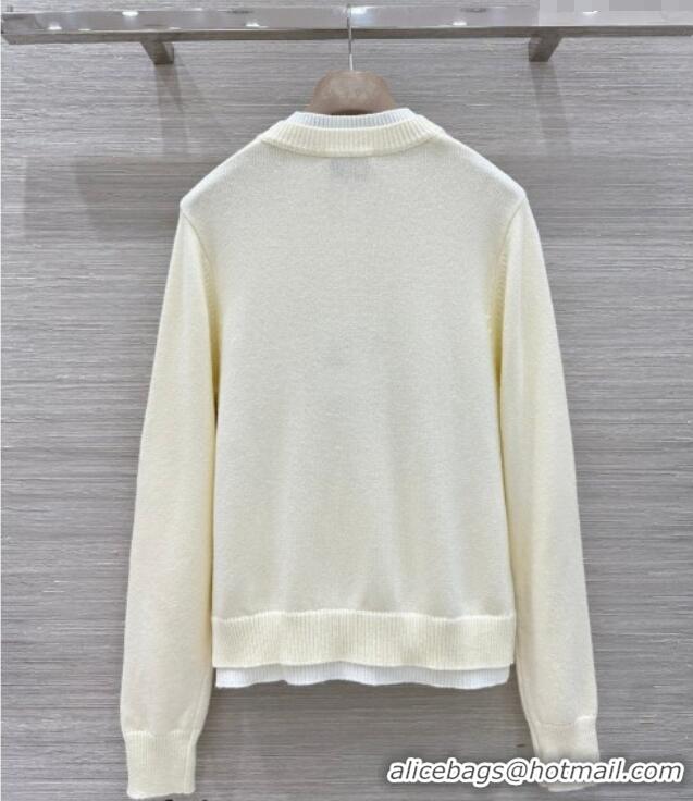 ​Luxury Cheap Chanel Cashmere Cardigan CH020601 White 2026