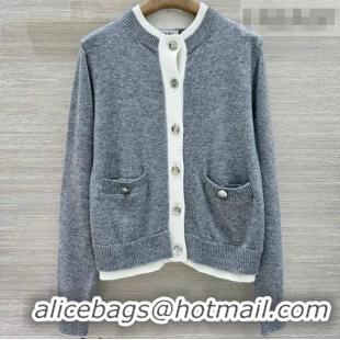 ​Super Quality Chanel Cashmere Cardigan CH020601 Grey 2026
