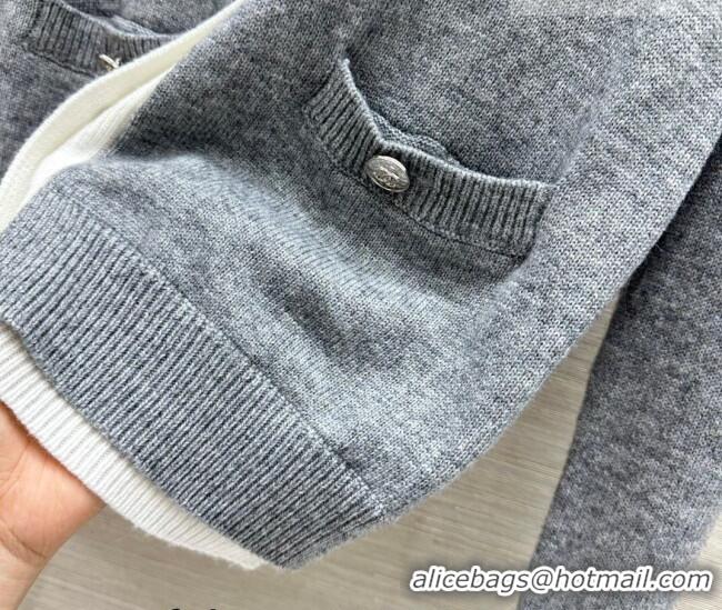 ​Super Quality Chanel Cashmere Cardigan CH020601 Grey 2026