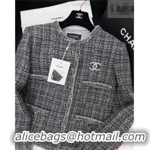 Fashion Discount Chanel Tweed Cardigan CH020602 Grey 2026