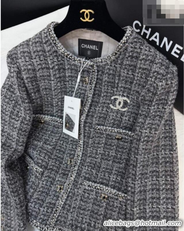 Fashion Discount Chanel Tweed Cardigan CH020602 Grey 2026