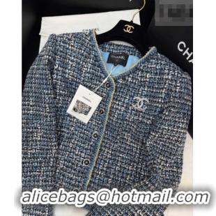 Pretty Style Chanel Tweed Cardigan CH020602 Blue 2026