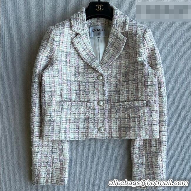 Best Product Chanel Tweed Cardigan CH020602 Purple 2026