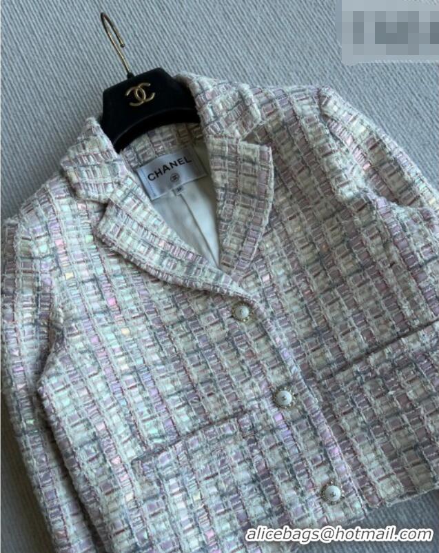 Best Product Chanel Tweed Cardigan CH020602 Purple 2026