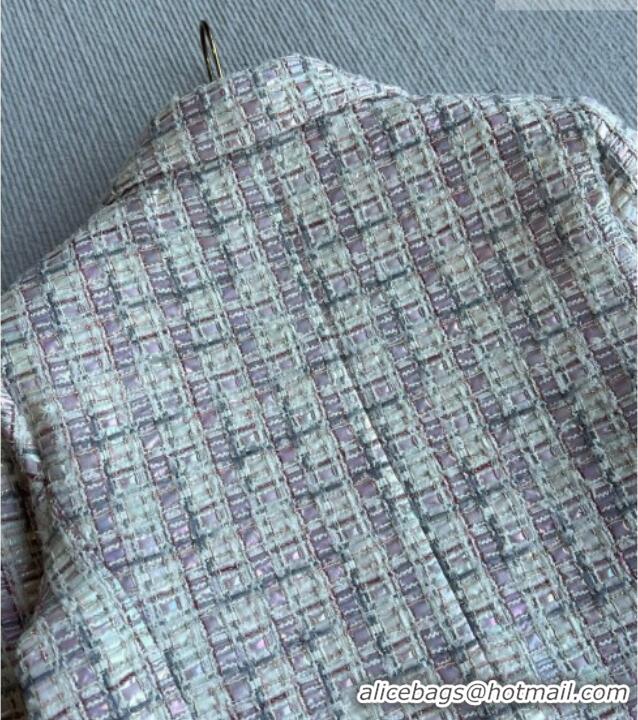 Best Product Chanel Tweed Cardigan CH020602 Purple 2026