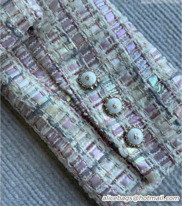 Best Product Chanel Tweed Cardigan CH020602 Purple 2026