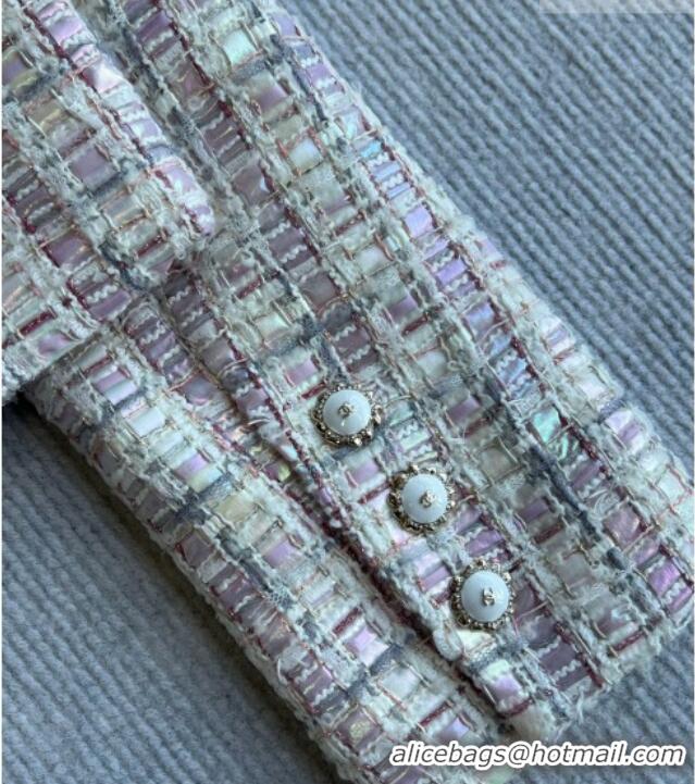 Best Product Chanel Tweed Cardigan CH020602 Purple 2026