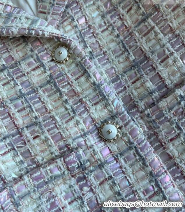 Best Product Chanel Tweed Cardigan CH020602 Purple 2026