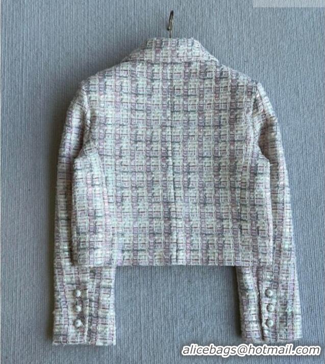 Best Product Chanel Tweed Cardigan CH020602 Purple 2026