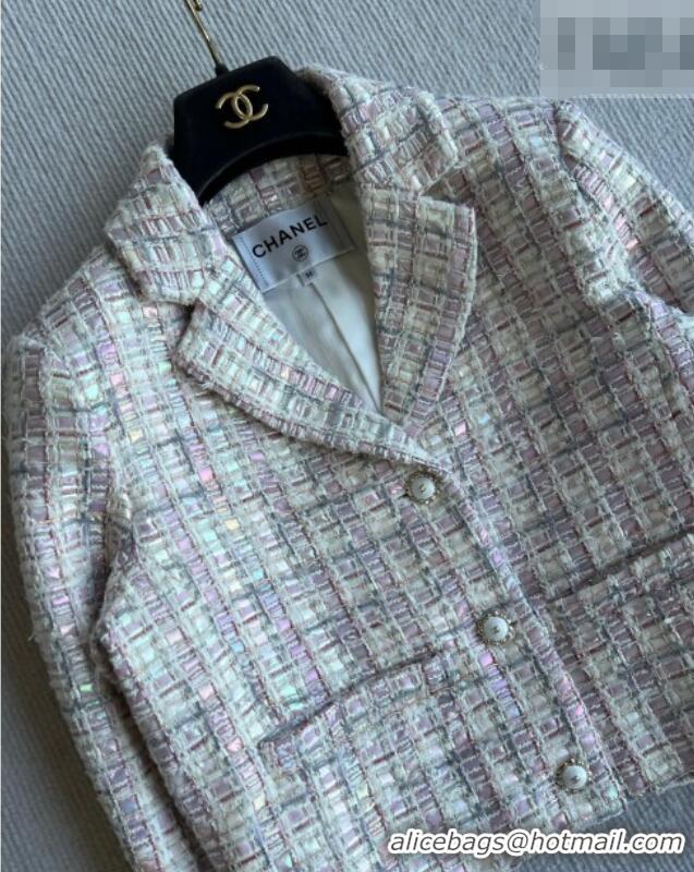 Best Product Chanel Tweed Cardigan CH020602 Purple 2026